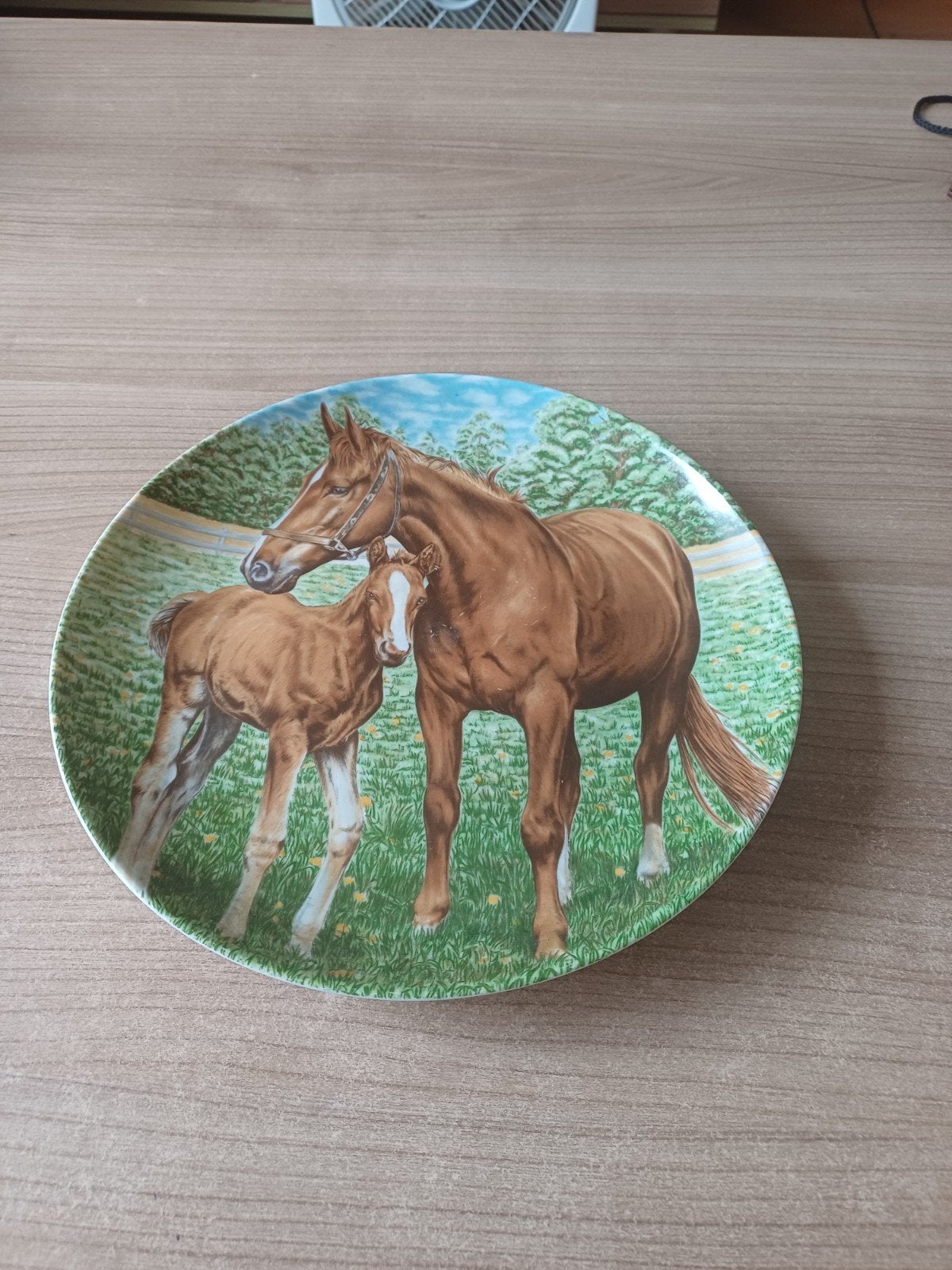 Kaiser Wandbord met paard en veulen - 24 cm, Ophalen of Verzenden
