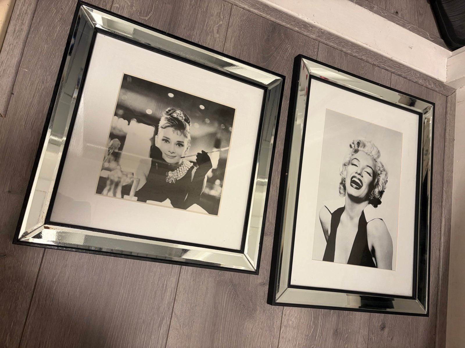 Spiegel fotolijsten, Gebruikt, Ophalen of Verzenden, Glas, Met afbeelding