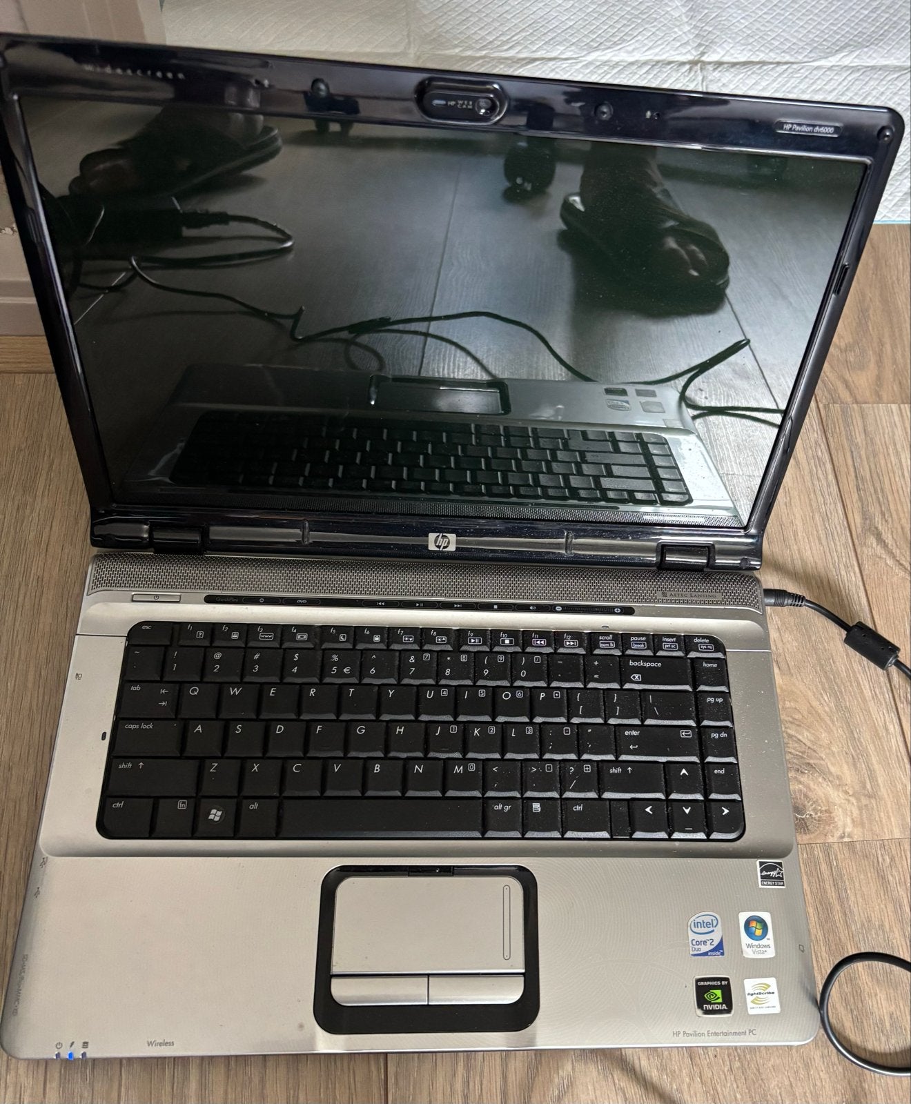 HP Pavilion dv6000 laptop - Intel Core 2 Duo, Computers en Software, Windows Laptops, Ophalen, Gebruikt, Minder dan 4 GB, Minder dan 2 Ghz
