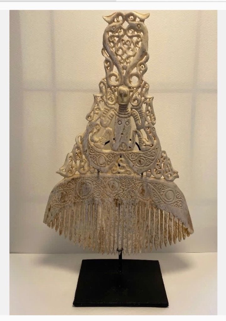 Niet westerse kunst, Tribale Haarkam, op stand, Indonesië, Ophalen of Verzenden