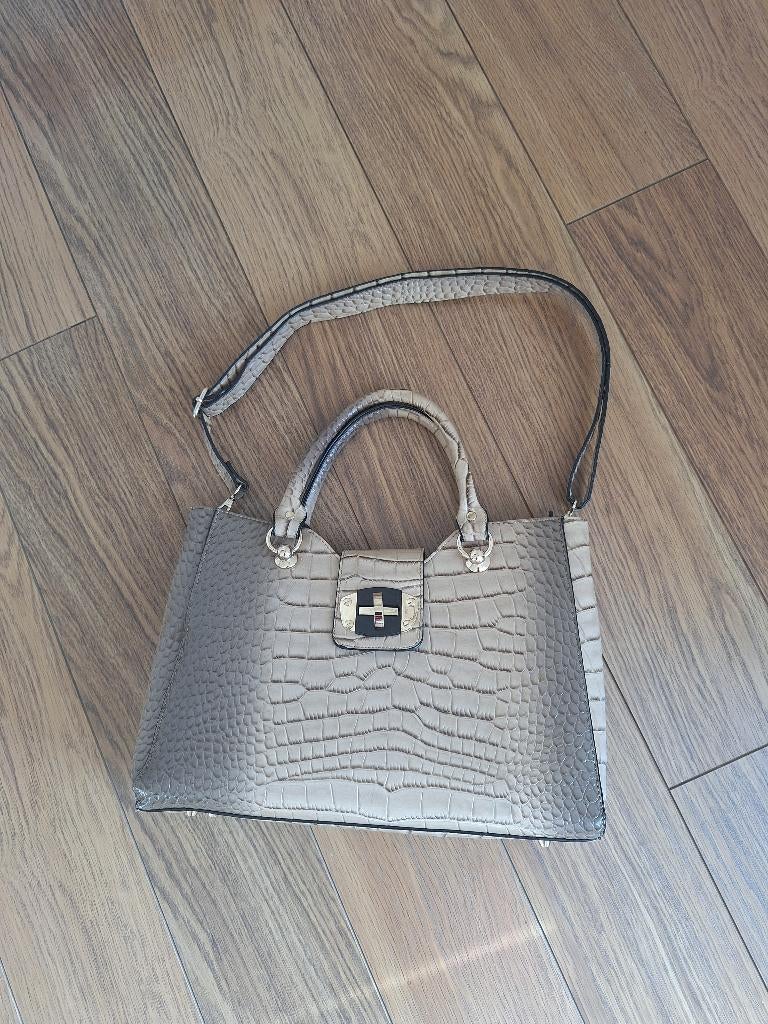 tas, Ophalen of Verzenden, Zo goed als nieuw, Beige, Handtas