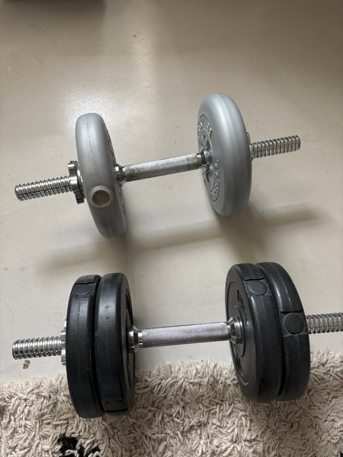 Adjustable dumbells (2 bars, 10kg), Ophalen, Zo goed als nieuw, Dumbbell