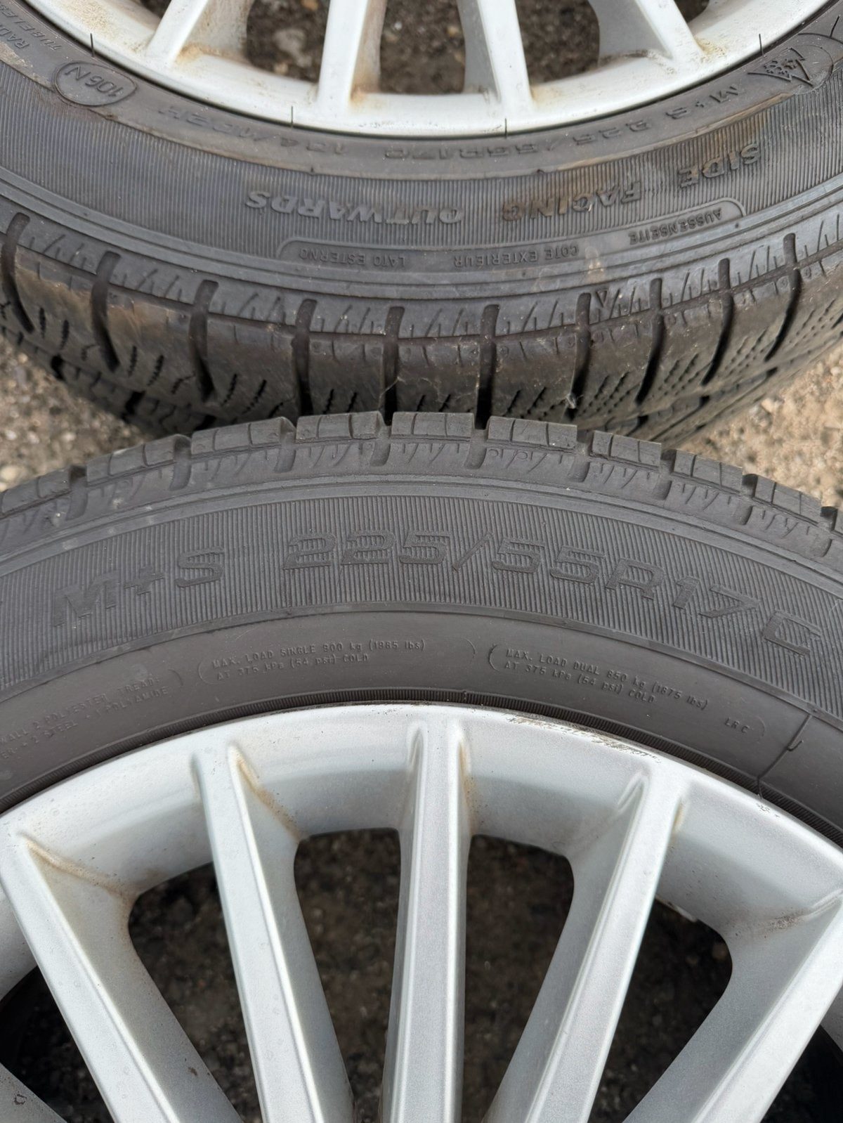 Sprinter banden en velgen 225/55R17C, Auto-onderdelen, Banden en Velgen, Ophalen, Banden en Velgen, 17 inch, All Season