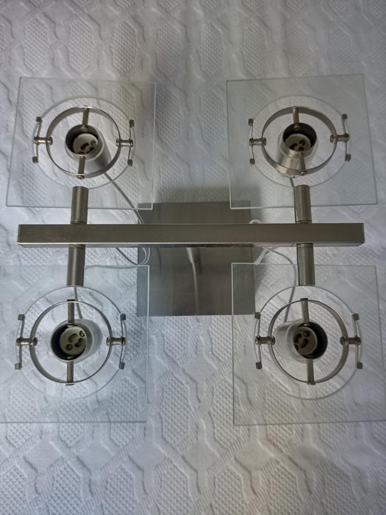 Ikea Fuga 4 spots plafondlamp, Ophalen of Verzenden, Gebruikt, Metaal