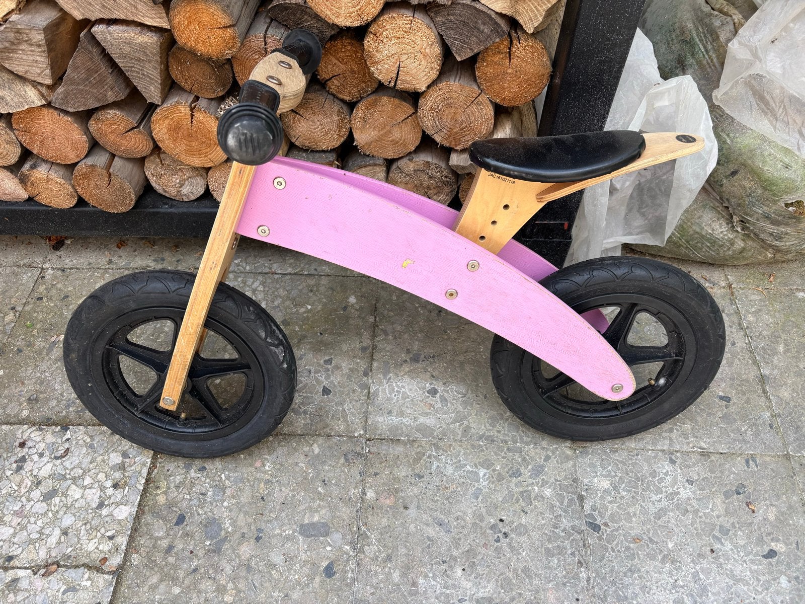 Bandit & Angels loopfiets roze, omkeerbaar frame, vanaf 2 jr, Ophalen of Verzenden, Gebruikt, Loopfiets