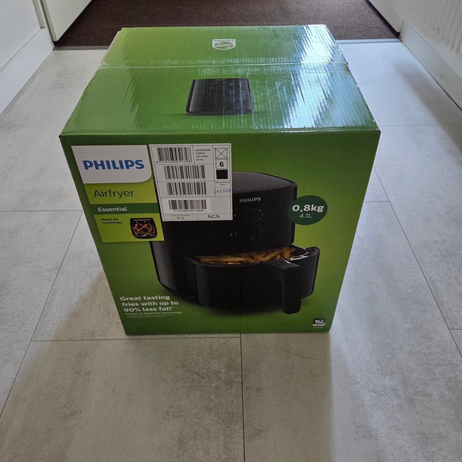 Philips Airfryer Essential 0.8kg/4.1L - Nieuw in doos, Ophalen