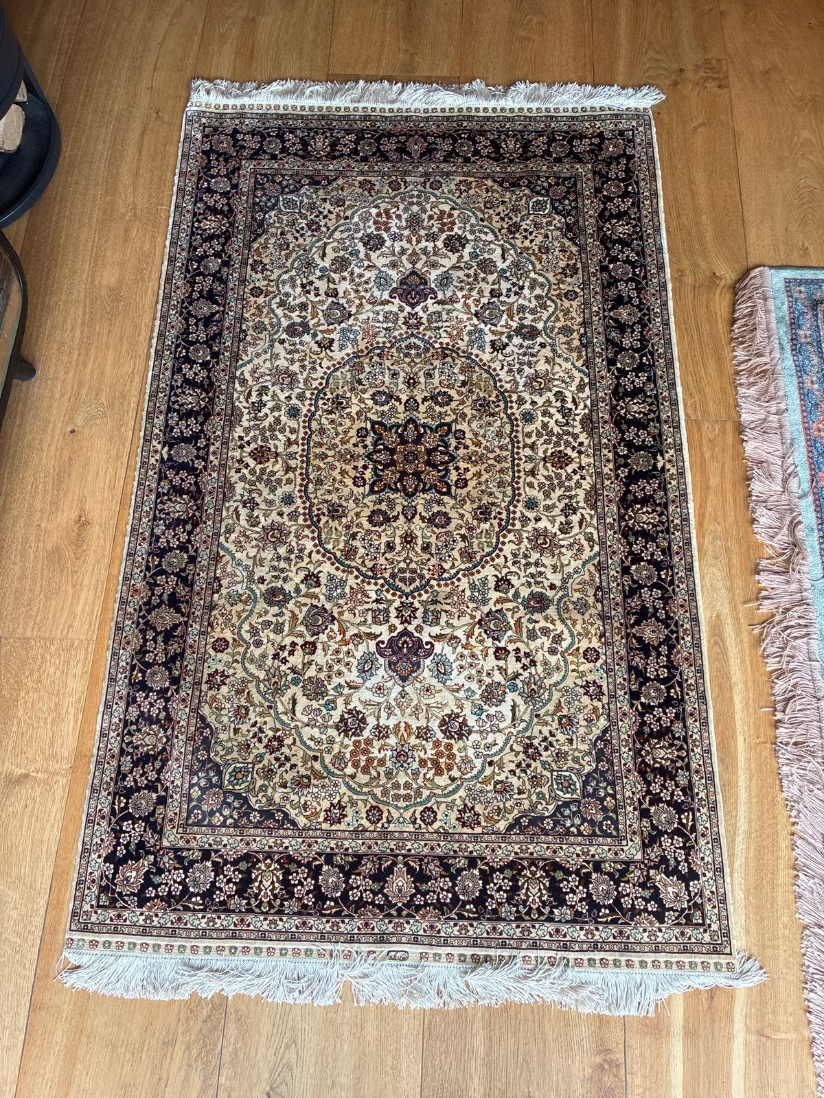 Perzisch tapijt - Klassiek design 93 x 155 cm, Ophalen, Gebruikt, 100 tot 150 cm, Beige
