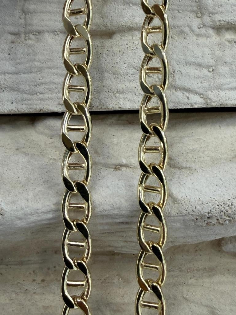 Gouden Fantasie Ketting 14kt, Www.bredajuwelier.nl, Nieuw, Ophalen of Verzenden, Www.bredajuwelier.nl