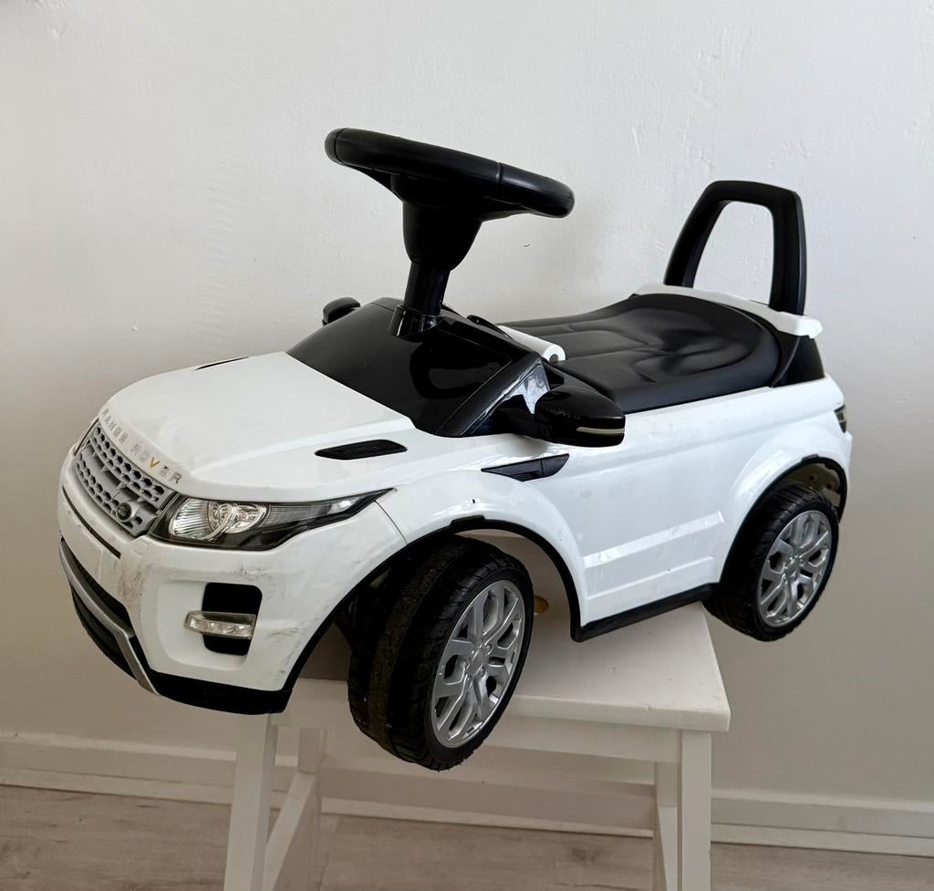 Loopauto wit stoere Range Rover Evoque buiten loopvoertuig, Kinderen en Baby's, Ophalen, Gebruikt, Loopvoertuig