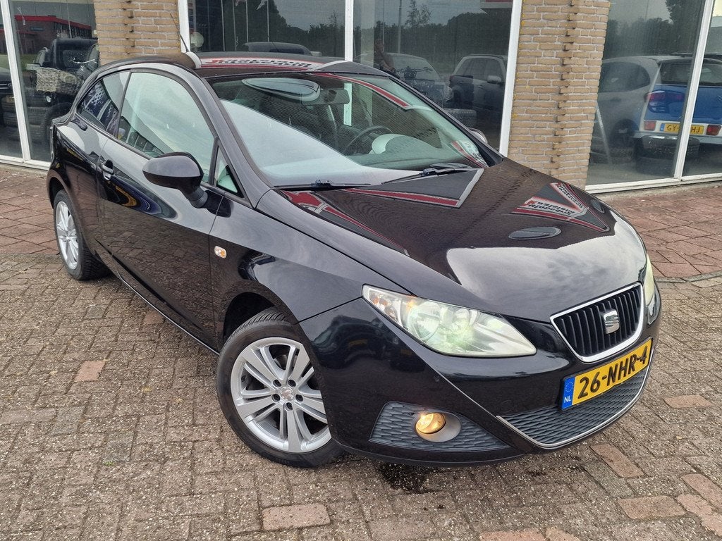 Seat Ibiza SC 1.4 Good Stuff - Airco - Cruise - LMV, Voorwielaandrijving, Euro 5, Zwart, 4 cilinders