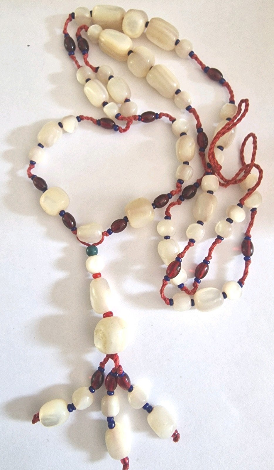 Parelmoer ketting, Ophalen of Verzenden, Gebruikt, Wit, Overige materialen