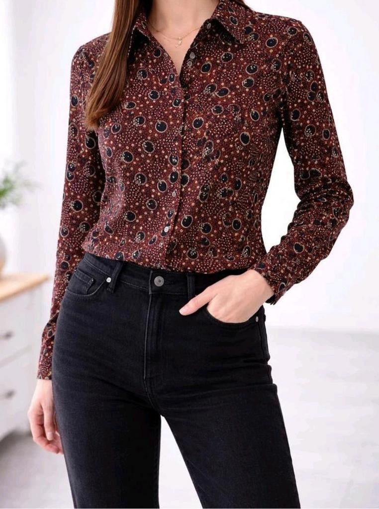 Indian Rose blouse maat S – Getailleerd, Kleding | Dames, Indian rose, Ophalen of Verzenden, Zo goed als nieuw, Maat 36 (S)