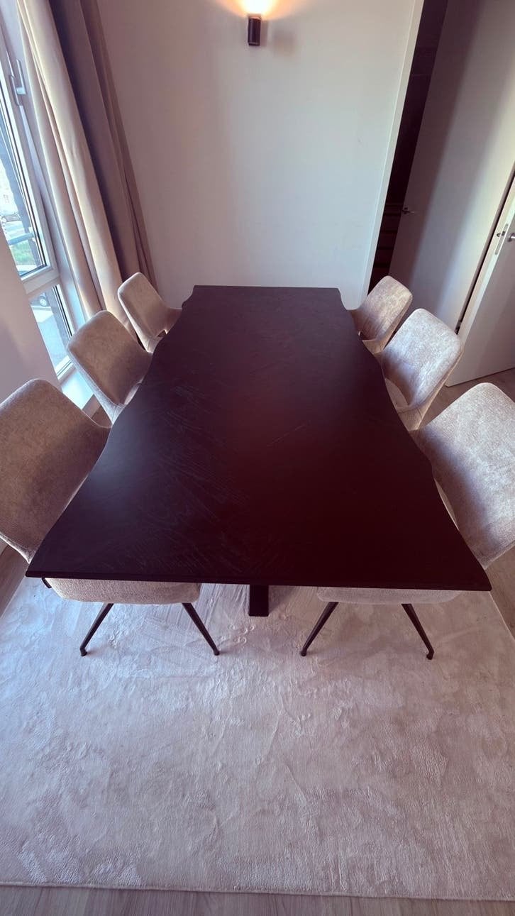 Mooie eettafel met kleine beschadiging, Ophalen, Gebruikt, 200 cm of meer