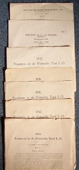 7 Examenopgaven Frans (Jaren 20/30), Ophalen of Verzenden, Gelezen
