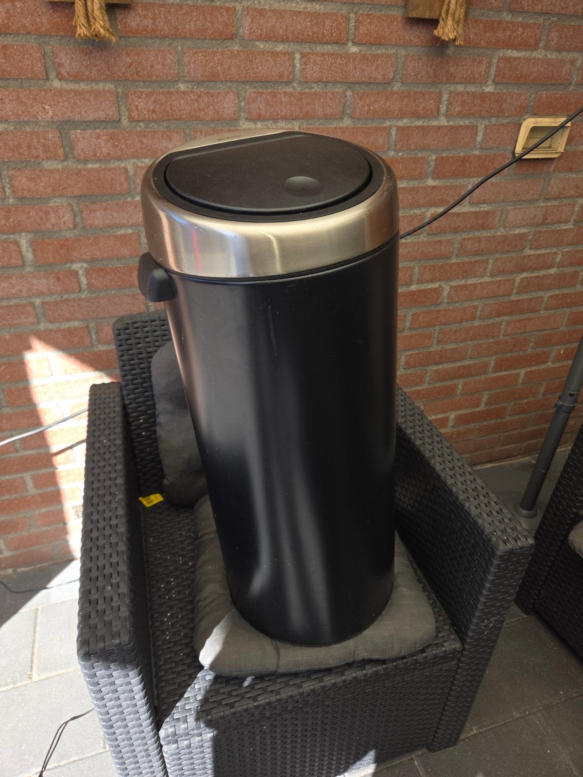 Brabantia Touch Bin Prullenbak - Gebruikt, Ophalen, Gebruikt, Met deksel, Metaal