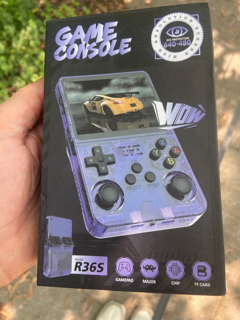een gloednieuwe paarse R36S draagbare retro game console, Ophalen of Verzenden, Nieuw