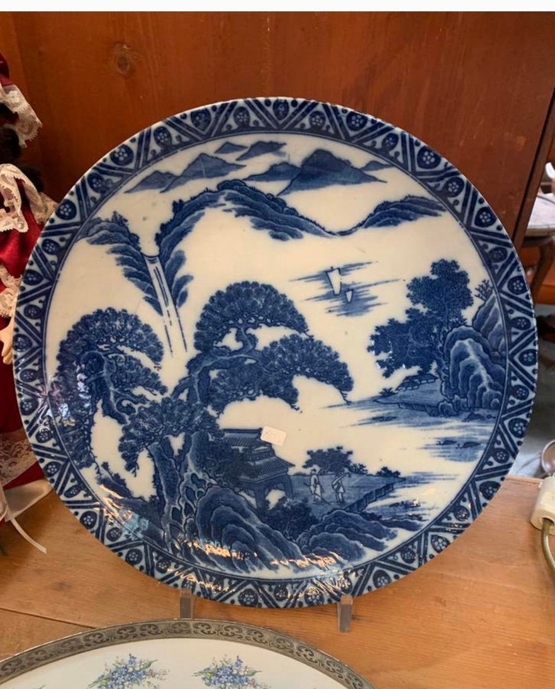 Bord groot antiek porseleinen Japanse Chinees KANGXI bord., Ophalen of Verzenden