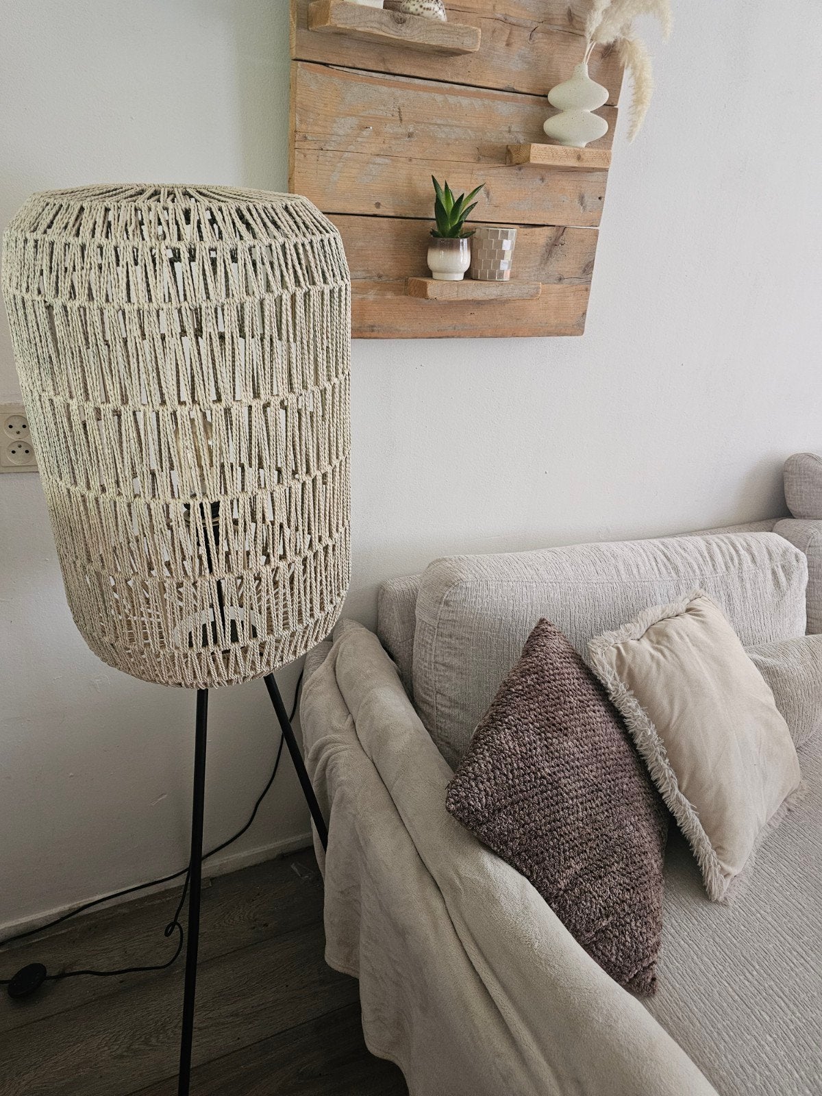Boho style staande lamp, Ophalen, Zo goed als nieuw, 150 tot 200 cm