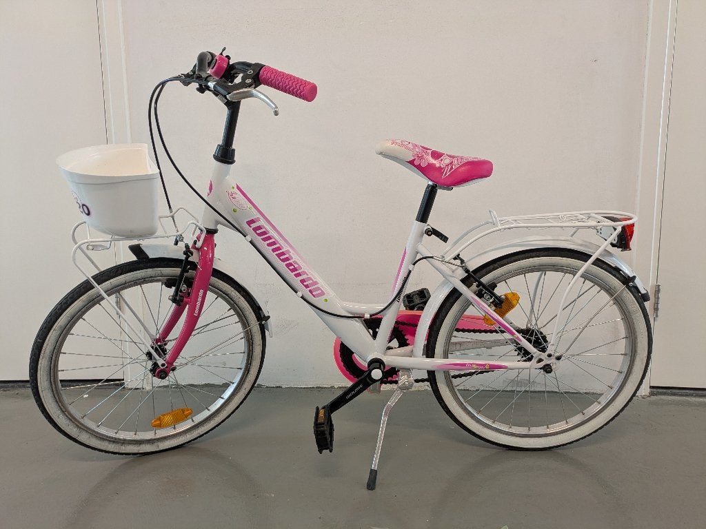 Lombardo Mariposa 20 Inch Girls' Bicycle White Pink, Fietsen en Brommers, Fietsen | Meisjes, Ophalen, Velgrem, Lombardo, 20 inch