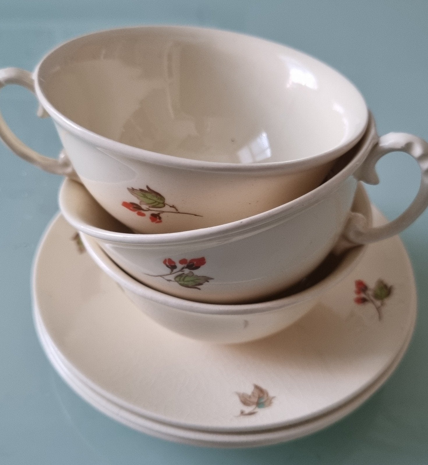 3x Vintage kop en schotel van Plazuid, Ophalen of Verzenden