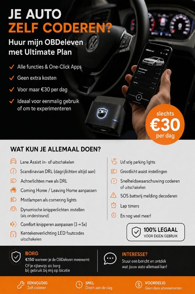 OBD Eleven 3 Ultimate te huur, Ophalen of Verzenden, Zo goed als nieuw
