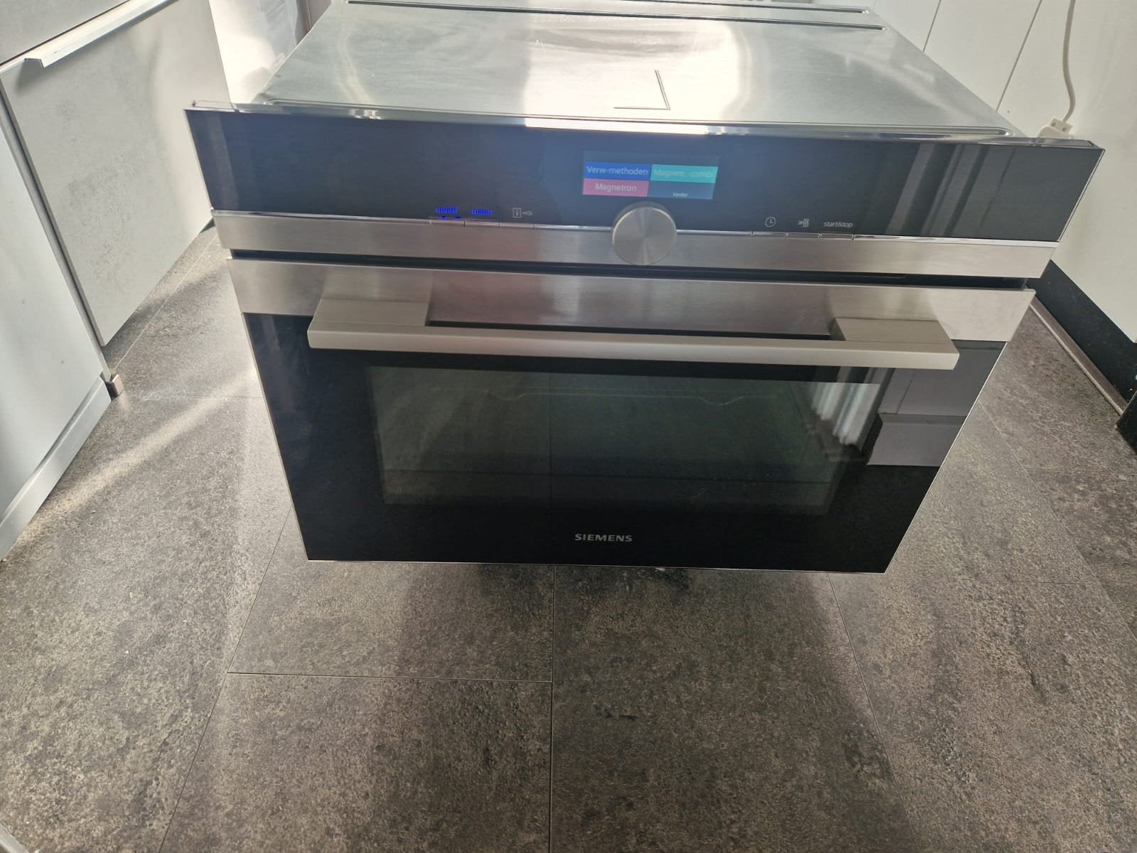 Siemens Combi-oven met Pyrolyse Zelfreinigingssysteem, 45 tot 50 cm, Gebruikt, Siemens, Ophalen of Verzenden