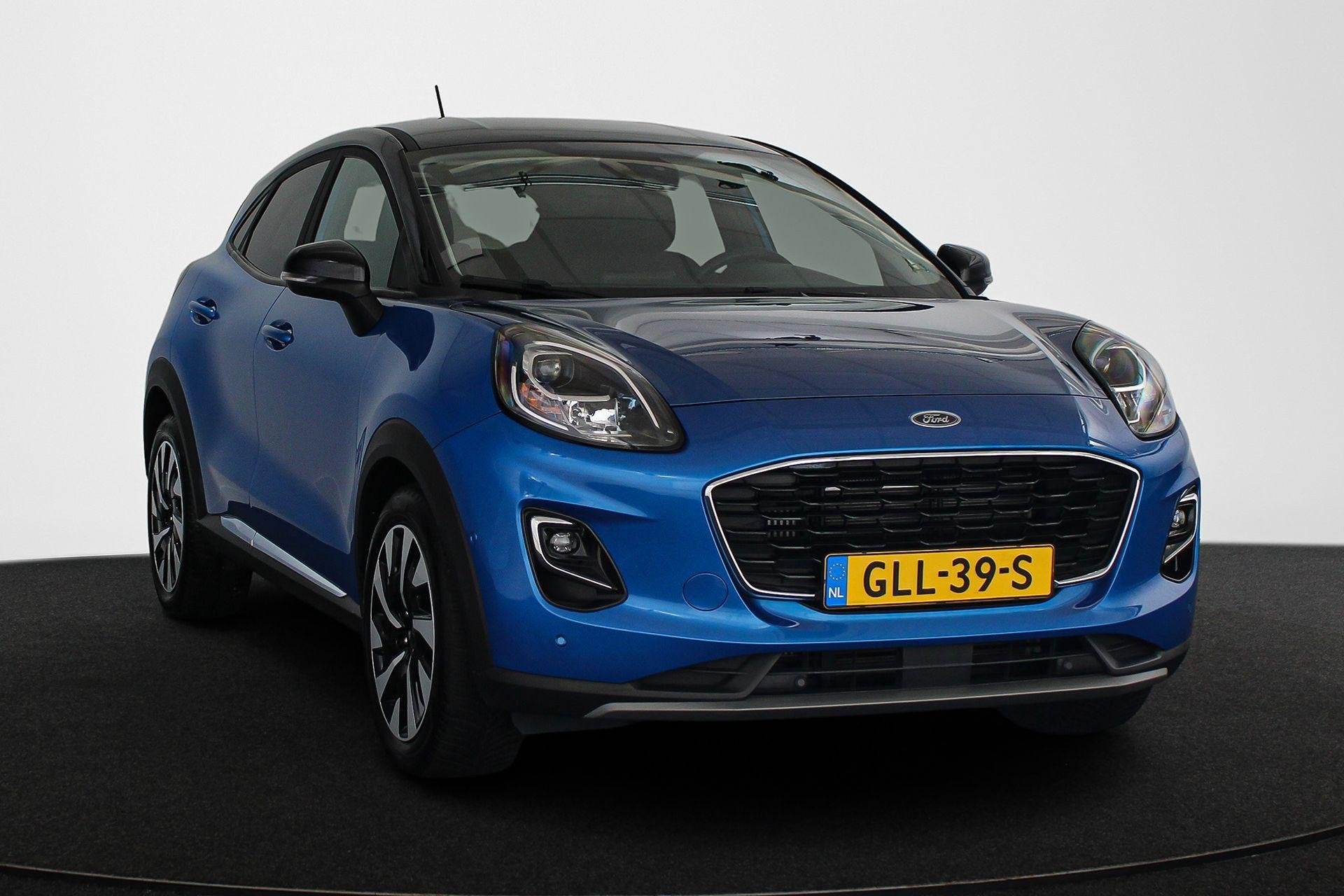 Ford Puma 1.0 EcoBoost Hybrid Titanium Stoel-Stuur-Voorruitv, Voorwielaandrijving, Blauw, Bedrijf, Handgeschakeld