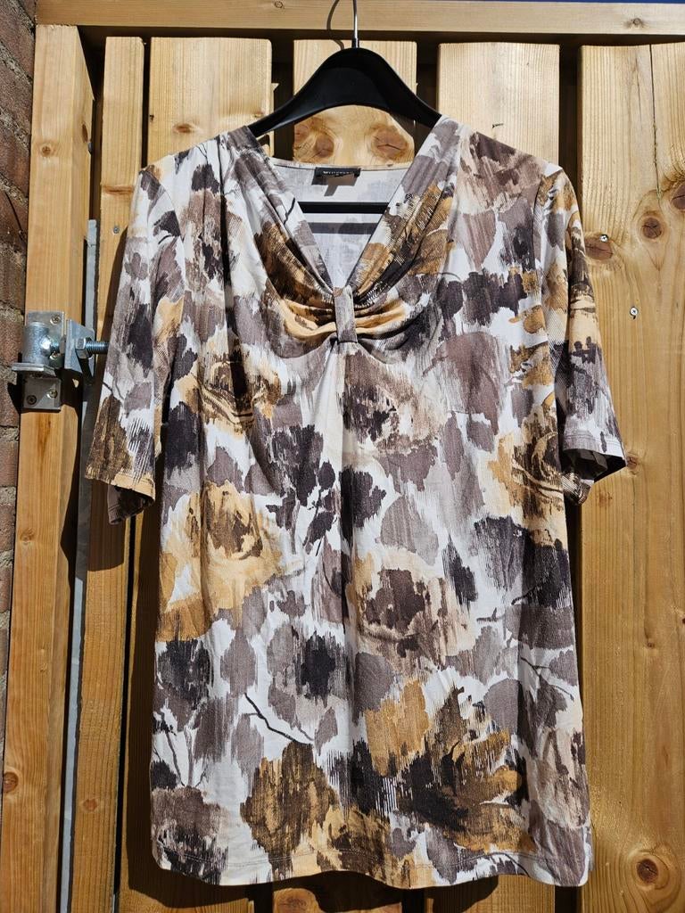 Tshirt korte mouw Witteveen XL, Kleding | Dames, T-shirts, Bruin, Maat 46/48 (XL) of groter, Ophalen of Verzenden, Zo goed als nieuw