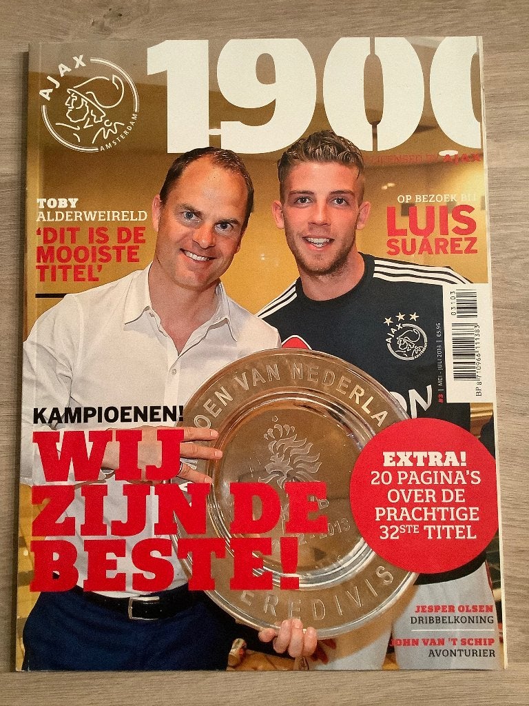 Magazine Ajax 1900 - Ajax Kampioen 2013, Verzamelen, Ophalen of Verzenden, Zo goed als nieuw, Ajax, Boek of Tijdschrift
