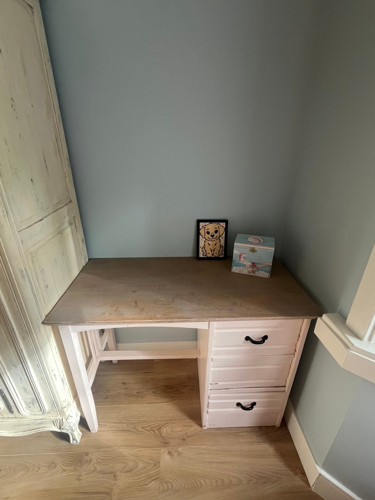 Vintage kinderbureau, Ophalen, Gebruikt, Roze, Kinderbureau