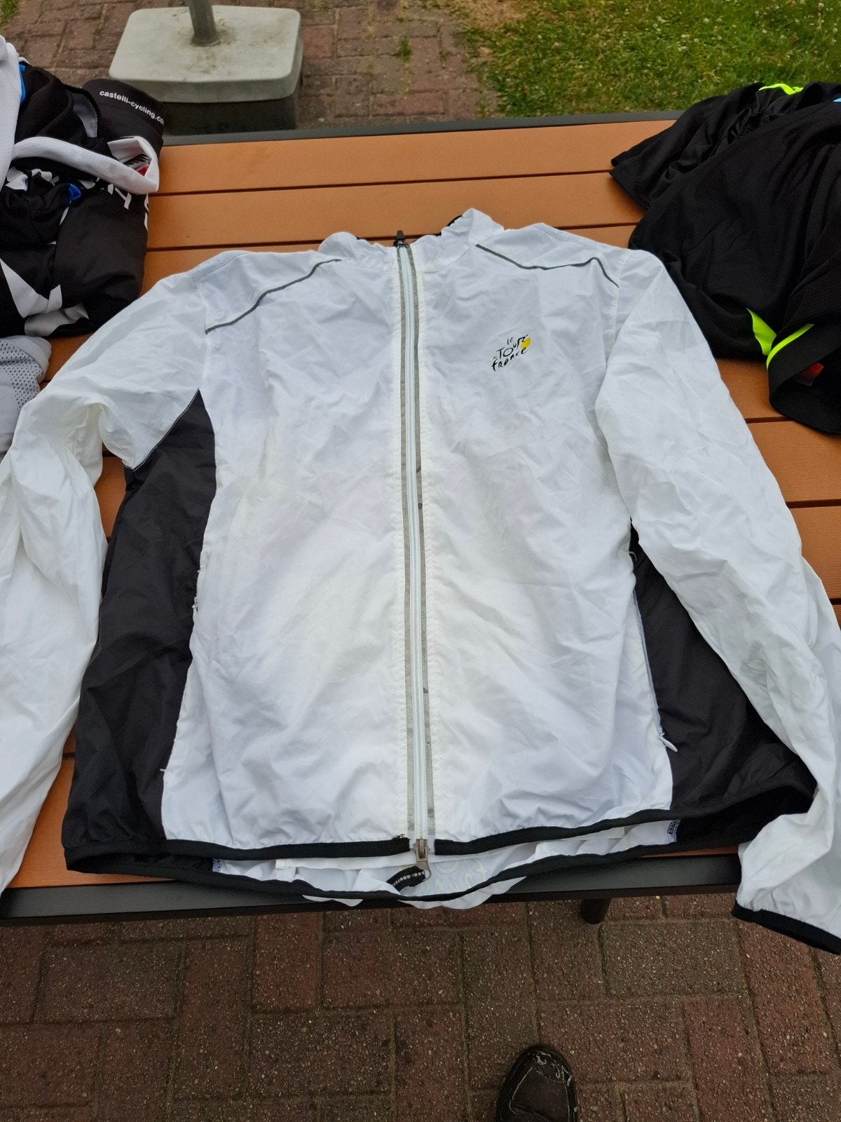 Tour de France Windjack - Wit/Zwart - Maat XL, Ophalen of Verzenden