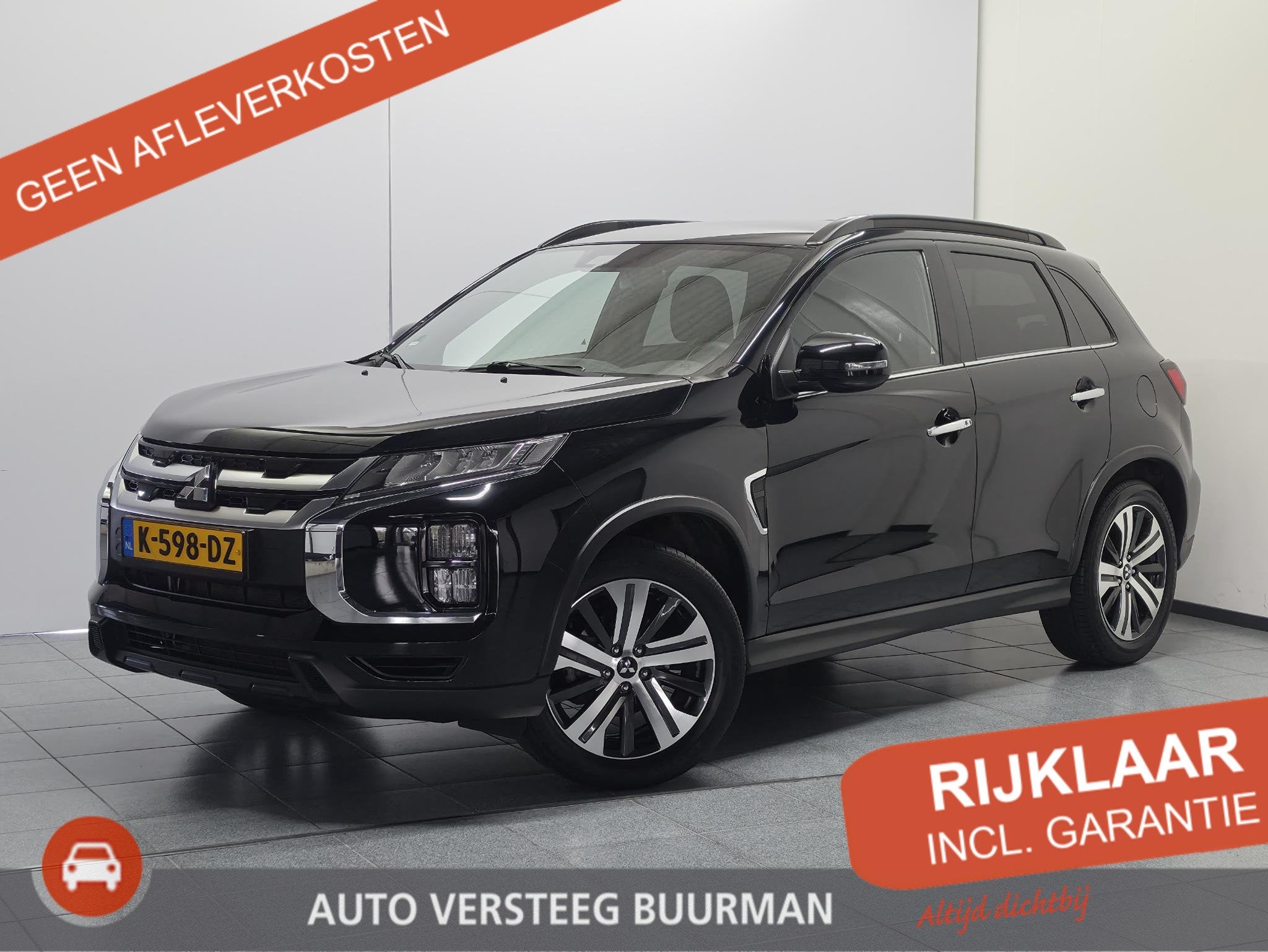 Mitsubishi ASX 2.0 Intense Automaat, Achteruitrijcamera, Sto, Auto's, Gebruikt, Euro 6, 4 cilinders, Zwart