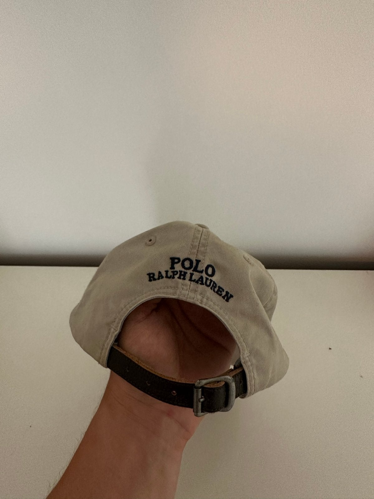 Ralph Lauren Pet Beige Bruin met Leren Strap, Kleding | Heren, Hoeden en Petten, Gedragen, Pet, One size fits all, Ophalen of Verzenden