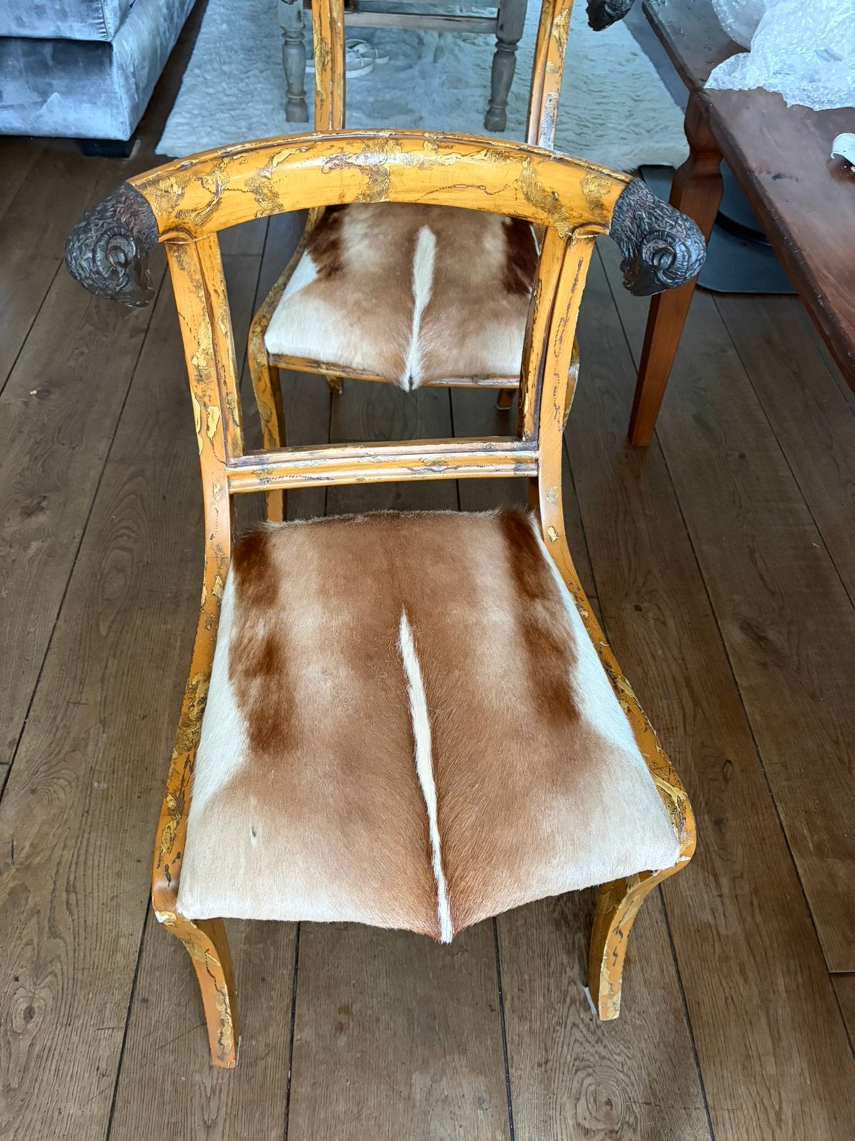 Eetkamerstoelen 3 stuks vintage, Ophalen