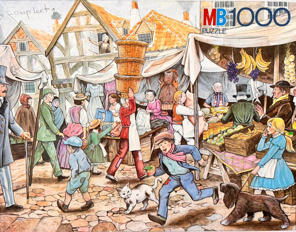 Puzzel “Markt”, Ophalen of Verzenden, 500 t/m 1500 stukjes