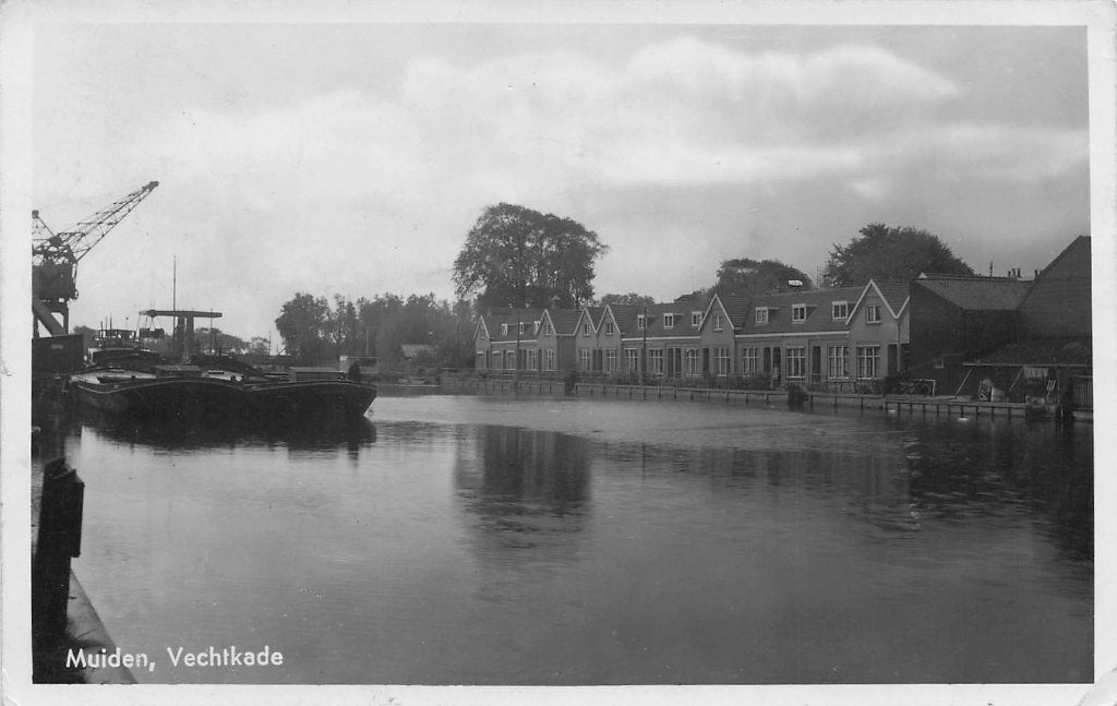 W158 Muiden Vechtkade - type fotokaart - uitg J Heins -, Verzamelen, Verzenden, 1920 tot 1940, Gelopen, Noord-Holland