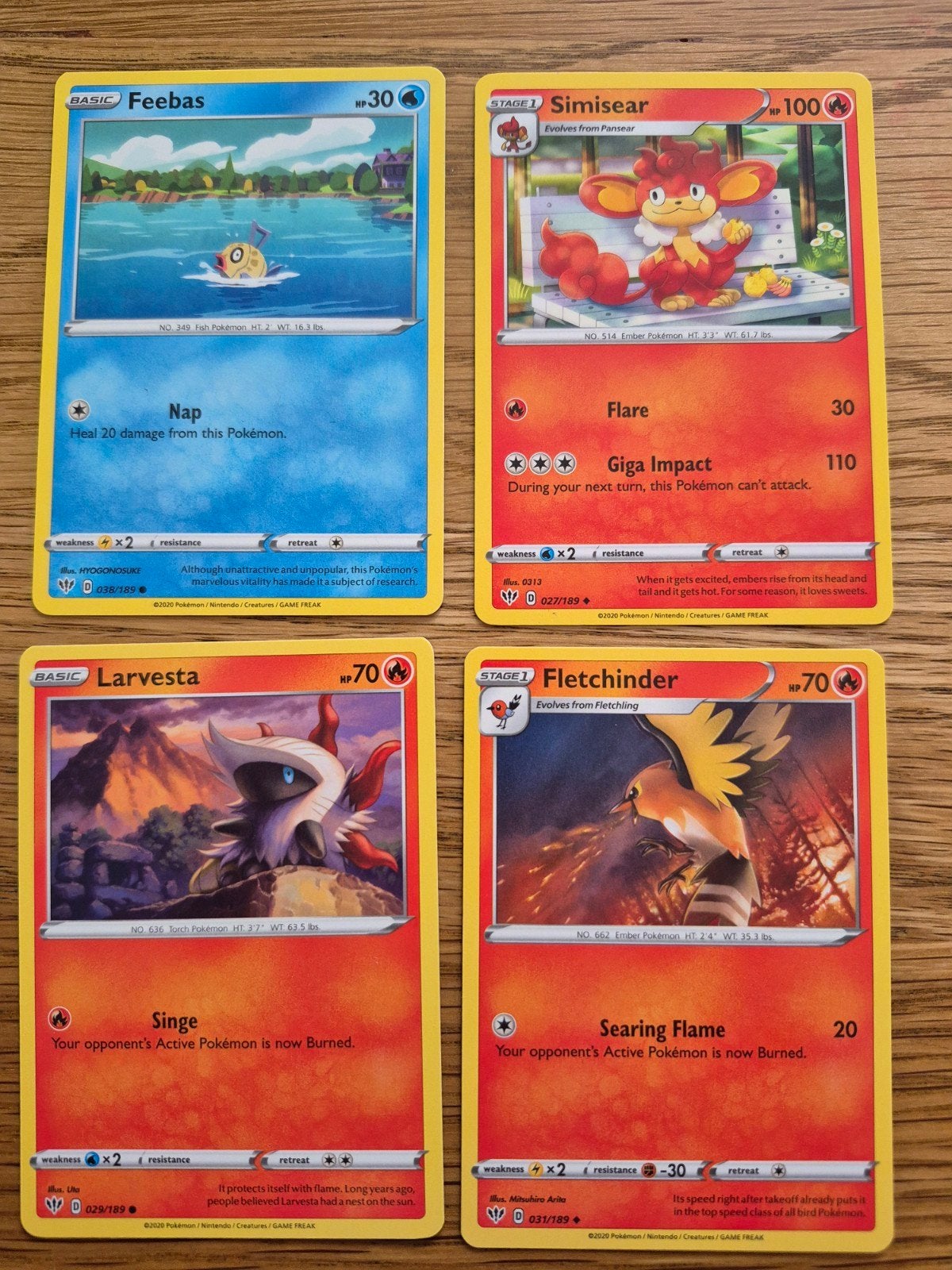 7 pokemon kaarten van Darkness Ablaze, Ophalen of Verzenden, Zo goed als nieuw, Meerdere kaarten