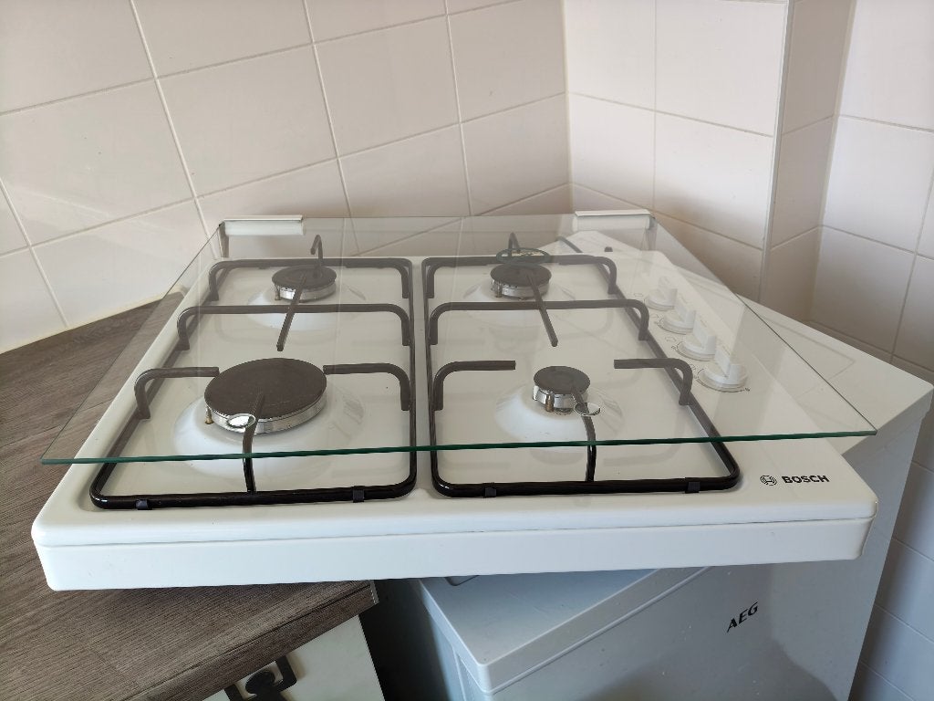GAS kookplaat, Ophalen, 4 kookzones, Zo goed als nieuw, Energieklasse A of zuiniger