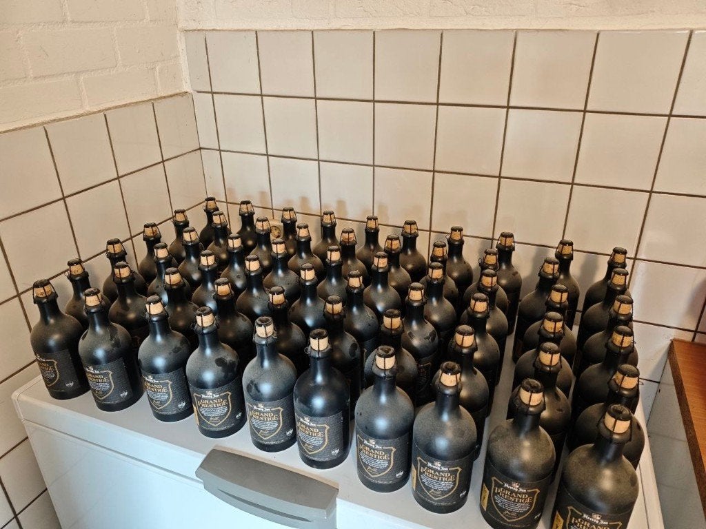 Hertog Jan Grand Prestige 2019 – 0,5L Kruiken, Verzamelen, Biermerken, Ophalen, Zo goed als nieuw, Flesje(s), Hertog Jan