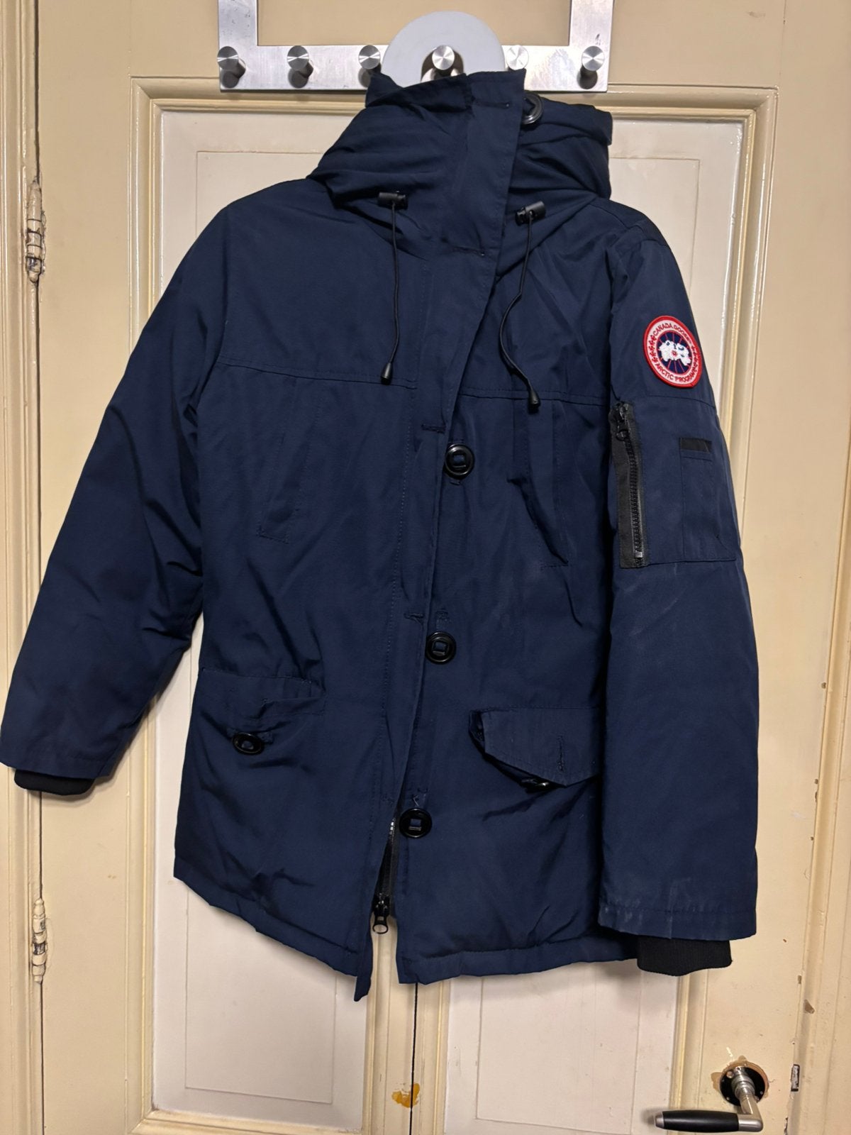 Canada Goose WinterJas Maat S, Ophalen of Verzenden, Zo goed als nieuw, Maat 46 (S) of kleiner, Blauw