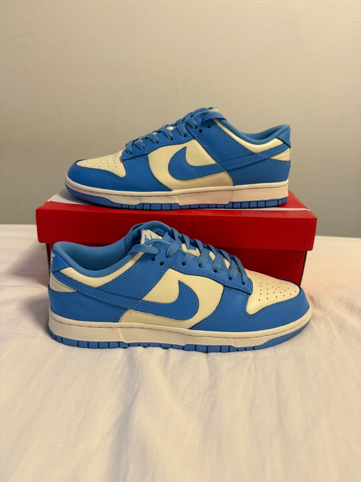 Nike dunk low university blauw - maat: 44,5, Ophalen of Verzenden, Zo goed als nieuw, Blauw