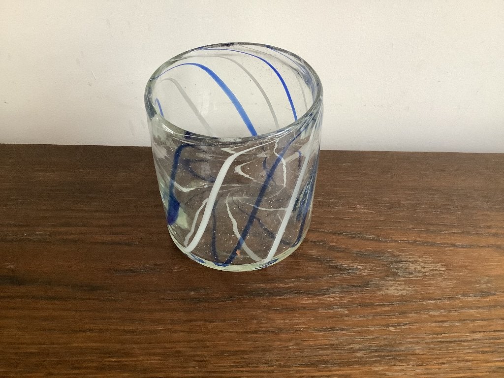 Glaskunst, oud glas, slingerglas, vaas, Reijmyre Zweden?, Ophalen
