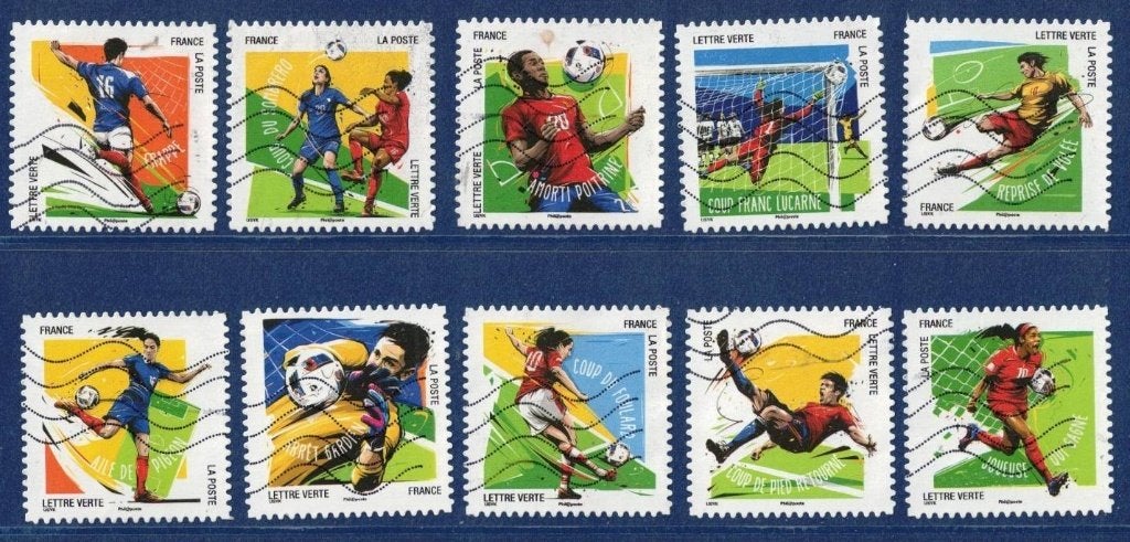 Frankrijk, serie "voetbal" 2016-111, Ophalen of Verzenden, Gestempeld