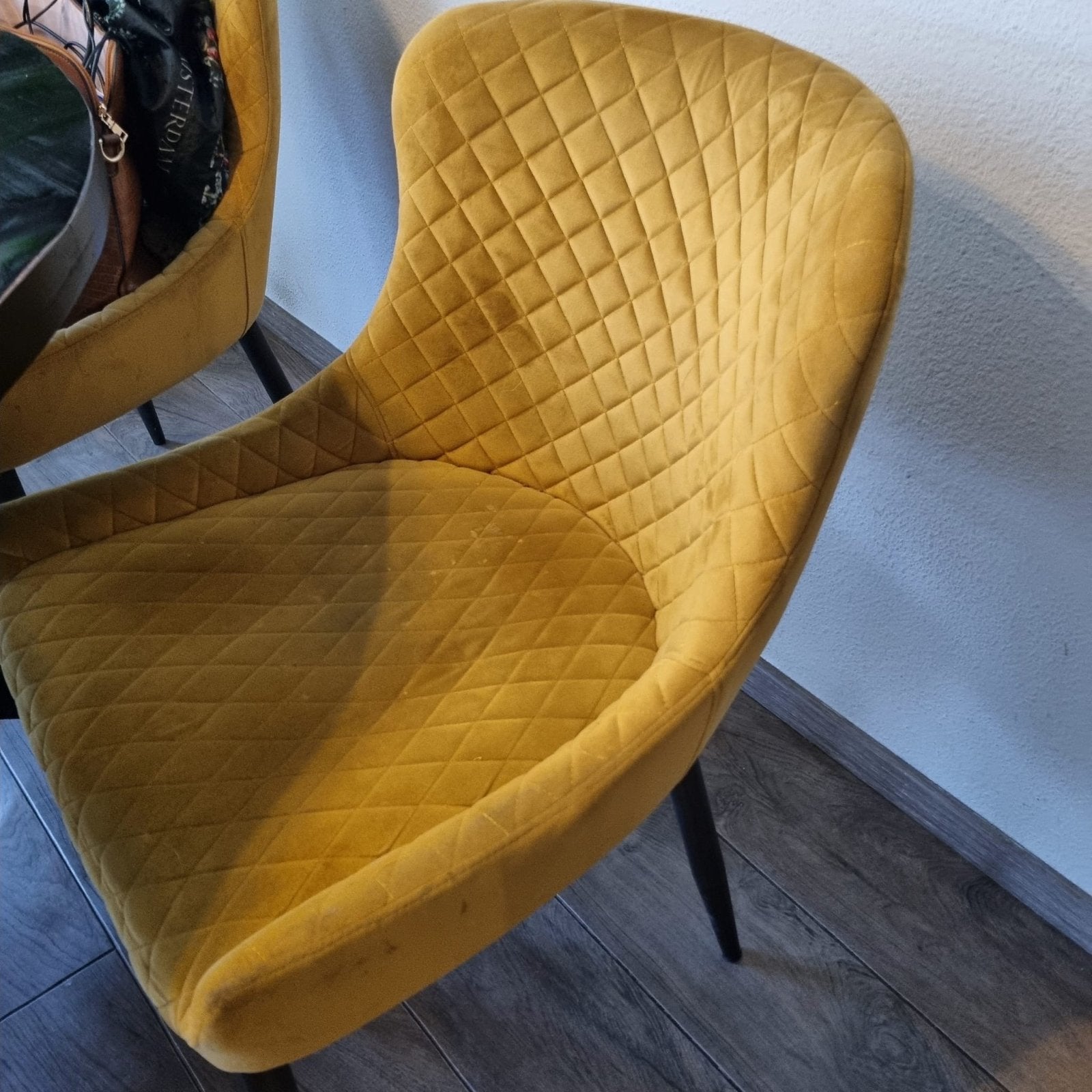 Ronde eettafel met 4 stoelen, Ophalen, Gebruikt, 100 tot 150 cm, Rond