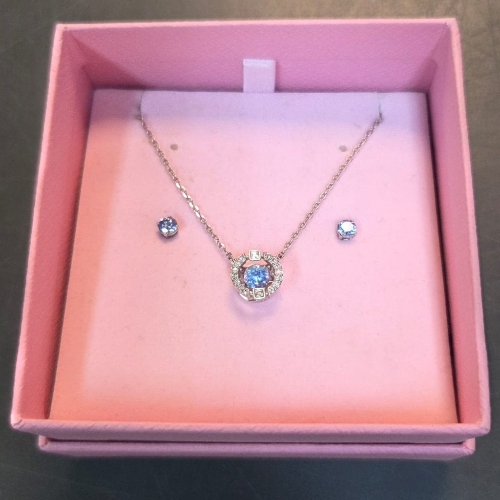 Svarovksi una set - Ketting en hanger (Nwp 120 euro), Sieraden, Tassen en Uiterlijk, Kettingen, Gebruikt
