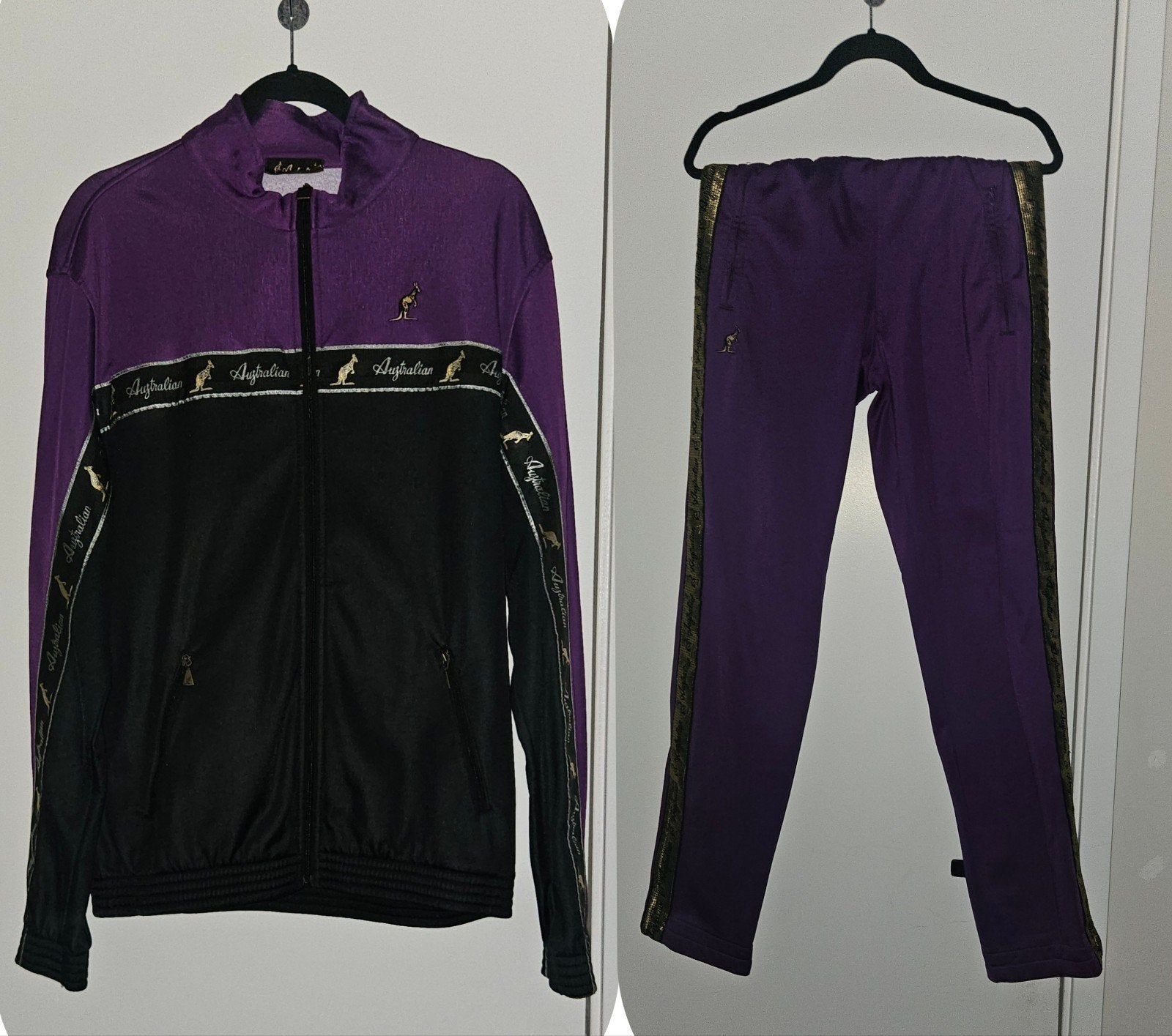Australian pak, jasje maat l, broek maat s, Kleding | Heren, Sportkleding, Ophalen of Verzenden, Gedragen, Paars, Australian