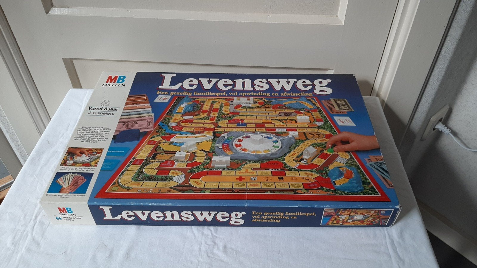 Levensweg bordspel - Klassiek familiespel, Een of twee spelers, Ophalen of Verzenden, Gebruikt, MB Spellen