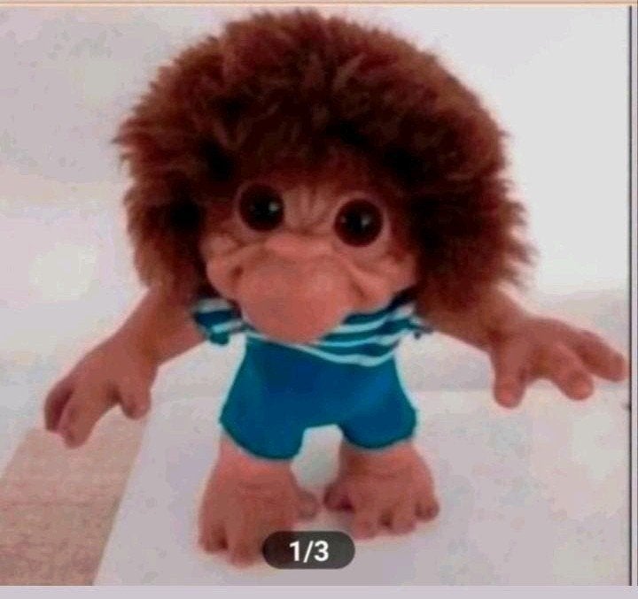 VINTAGE 1966 DAM MONKEY Thomas Dam Troll Doll - DENEMARKEN, Ophalen, Pop