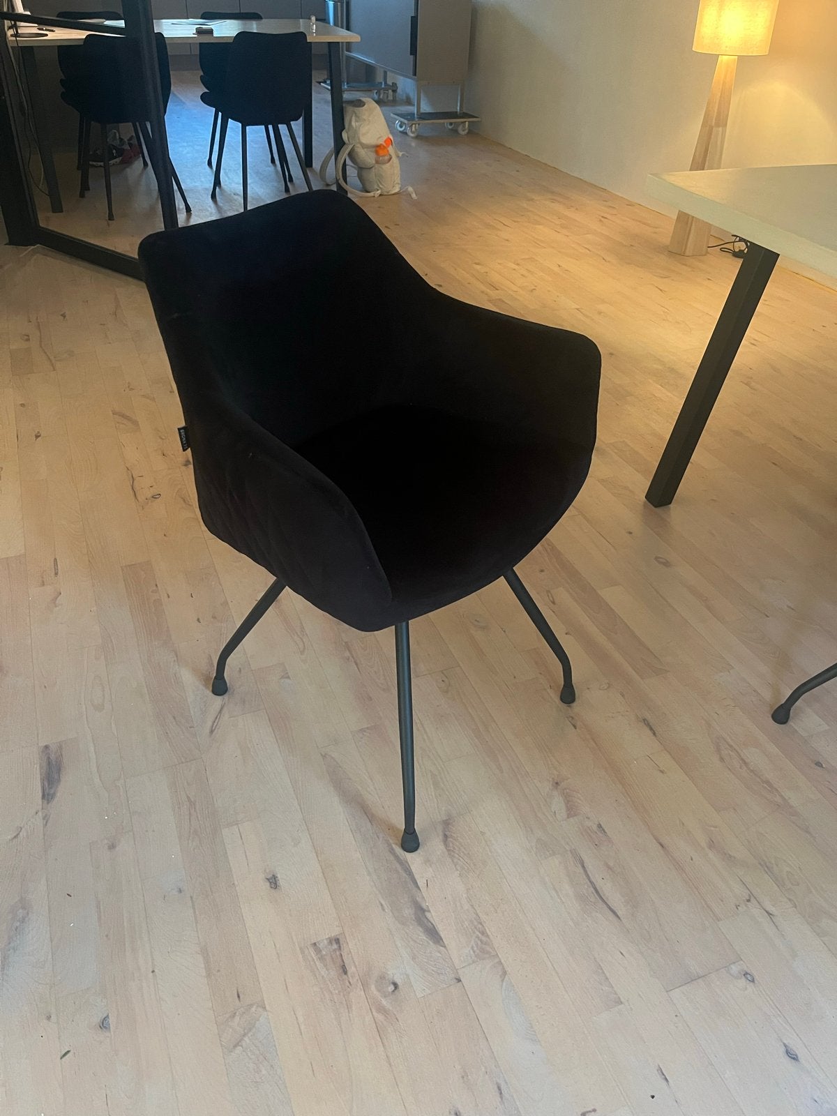 Eetkamerstoelen - Zwart, Set van 6, Ophalen, Zwart, Zo goed als nieuw, Stof