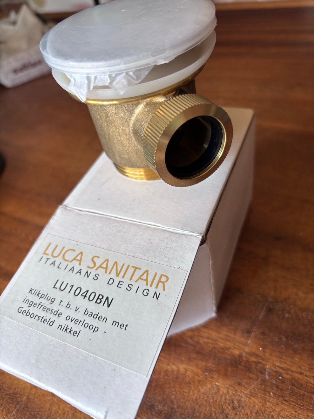Luca Sanitair Klikplug LU1040BN Geborsteld Nikkel, Ophalen of Verzenden, Nieuw, Rvs, Bad